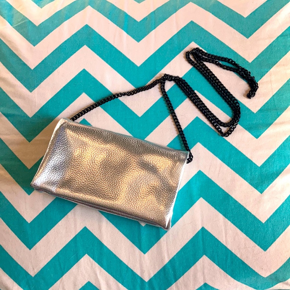 Silver Metallic Crossbody Bag - NWOT